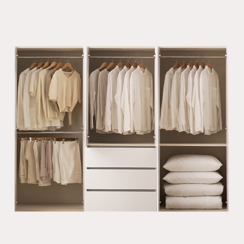 바로방가구 이븐 터치 빅수납 서랍 옷장 세트 2400_이미지