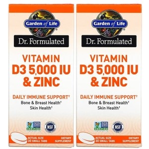가든오브라이프 Dr. Formulated 비타민D3 & 아연 30캡슐