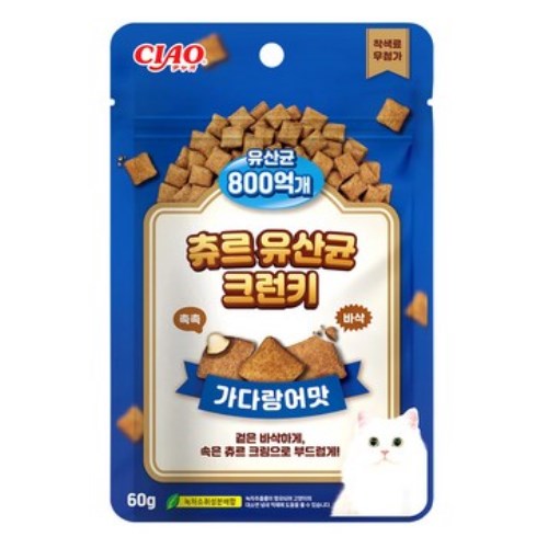 이나바 캣 챠오츄르 유산균 크런키 가다랑어맛 TSC-202K 60g