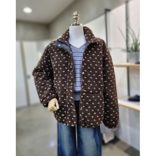 SG세계물산 에이비에프지 ABFZ 2컬러하이넥 도트뽀글 점퍼 ABA1ZF31