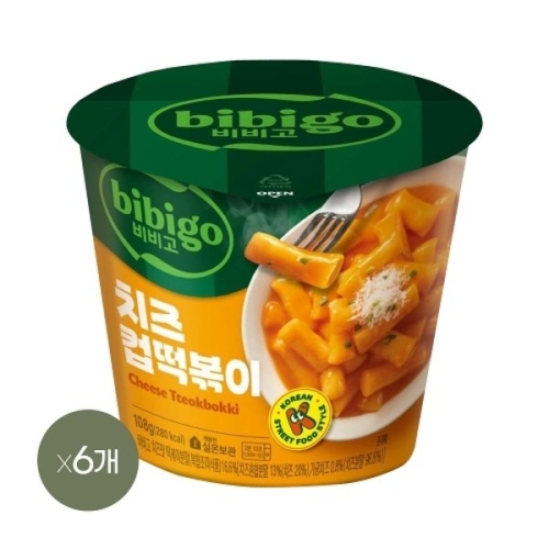 CJ제일제당 비비고 치즈 컵떡볶이 108g (6개)_이미지