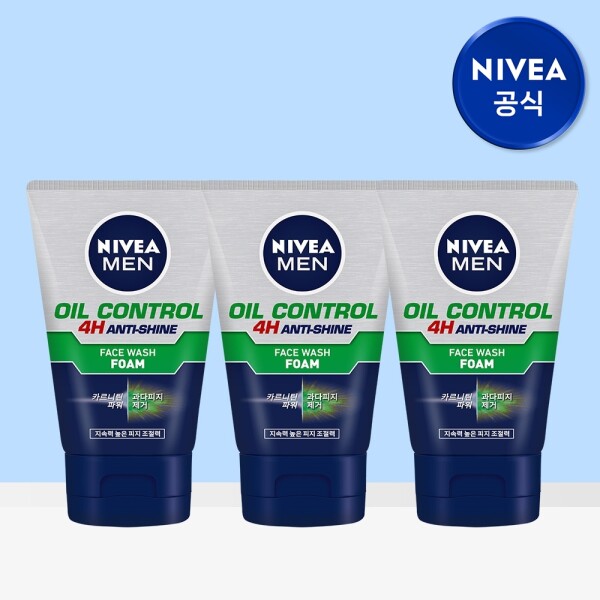  니베아 맨 오일 컨트롤 페이셜 폼 100g [3개]