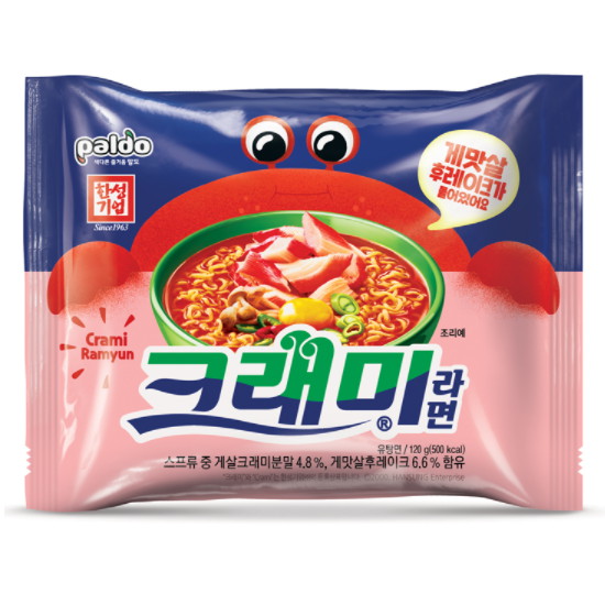 팔도 X한성기업 크래미라면 120g (4개)