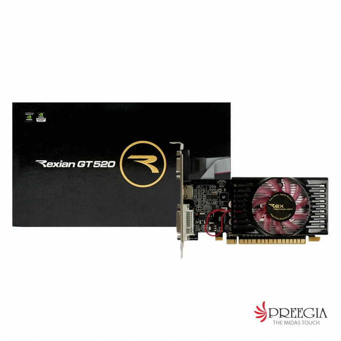 Rextech 지포스 GT520 Rexian D3 1GB LP_이미지