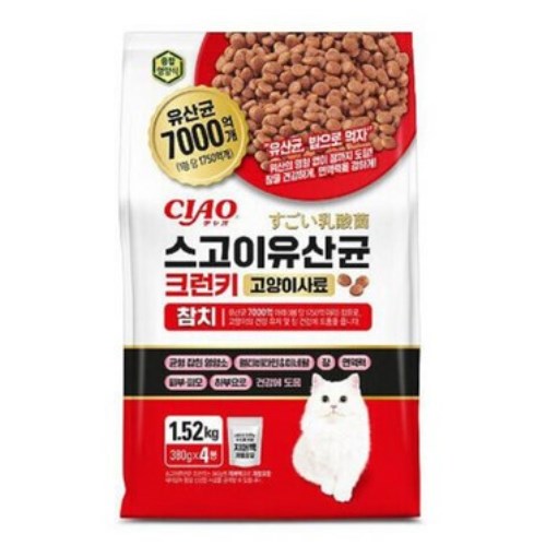 이나바 캣 챠오 스고이 유산균 크런키 참치 P-341K 1.52kg[1개]