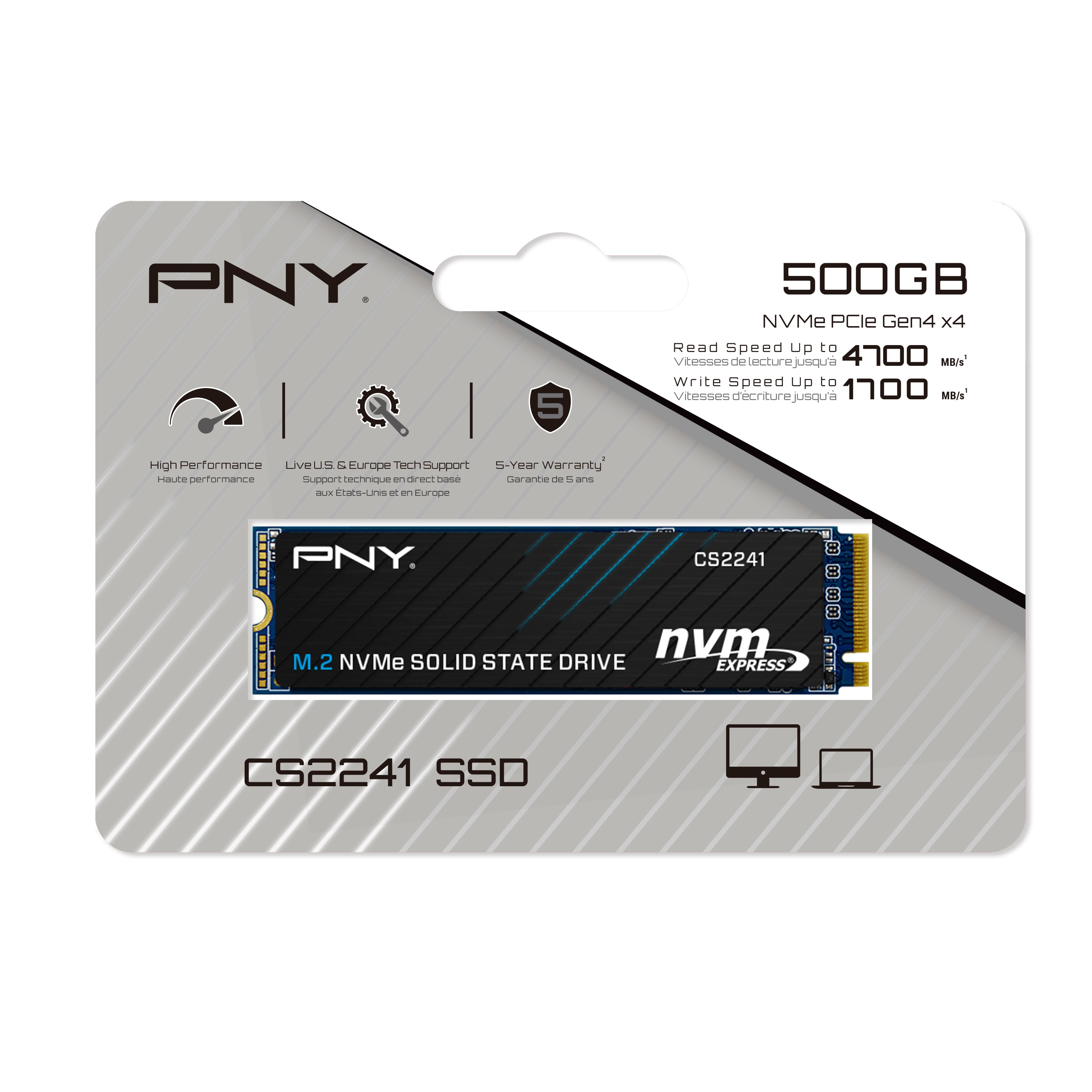 PNY CS2241 M.2 NVMe 제이씨현 (500GB)_이미지
