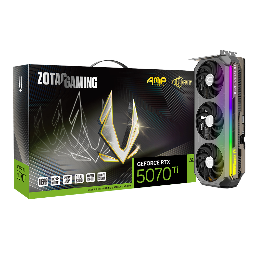 ZOTAC GAMING 지포스 RTX 5070 Ti AMP Extreme Infinity D7 16GB이미지입니다. 누르면 해당 게시물로 새창이동합니다.