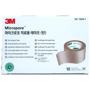 3M 종이반창고 1533-1 마이크로포 의료용 테이프 12롤