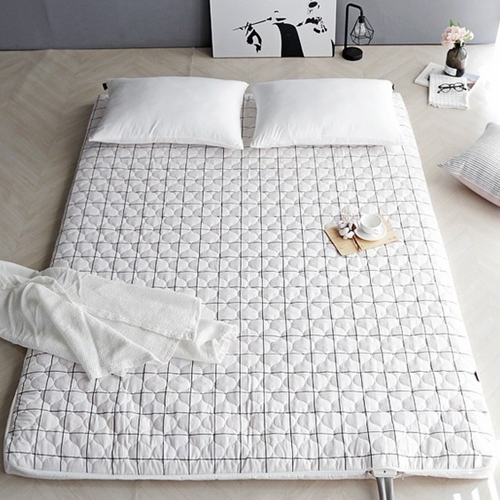 마켓리사 체스 화이트 온수매트 커버 (퀸, 150x200cm)
