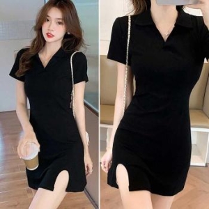 ONM 여자 클럽 파티 룩 슬림핏 데이트 블랙 미니 원피스 32100239