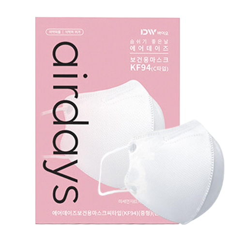 디더블유바이오 에어데이즈 C타입 보건용 마스크 KF94 중형 (50매)