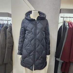 안지크 후드니트배색 구스다운 AJ4DW8900