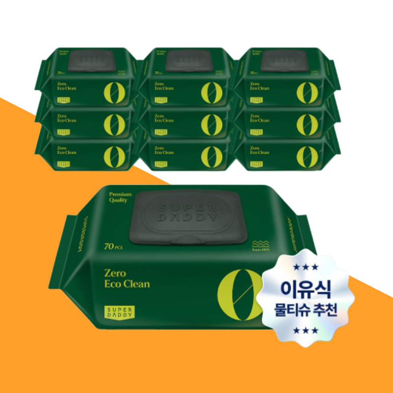제로 에코클린 물티슈 캡형 70매