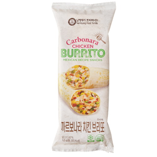 남향푸드또띠아 까르보나라 치킨 브리또 125g (5개)_이미지