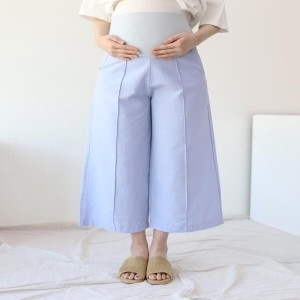 브이와이 VY 여자 임산부 복대 마원단 핀턱 넓은 허리 팬츠_13617979