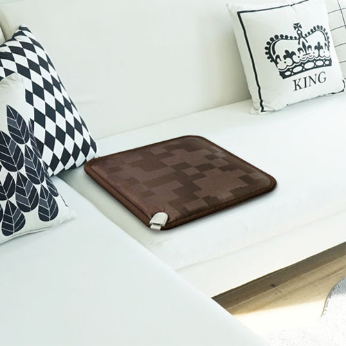 NK테크 한일온돌왕 체크브라운 전기방석 (1인용, 45x45cm)_이미지