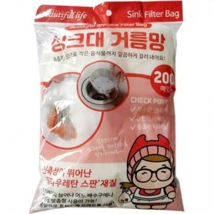 블루무역 배수구 거름망 200개입 1개_이미지