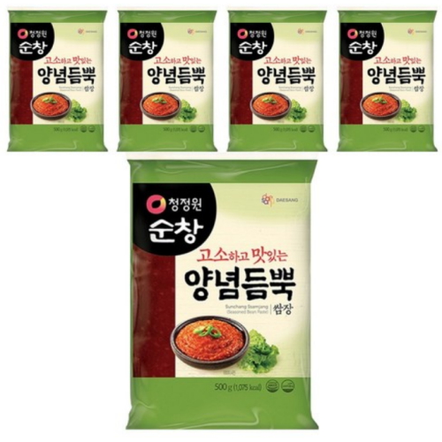 대상 청정원 순창 양념 듬뿍 쌈장 리필 500g (5개)