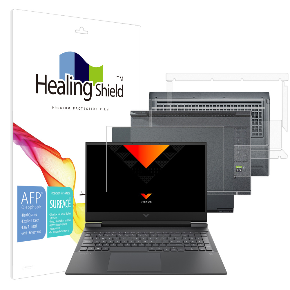 폰트리 힐링쉴드 HP 빅터스 16 2023 올레포빅 고광택 (액정보호필름 + 외부보호필름 3종 세트)_이미지
