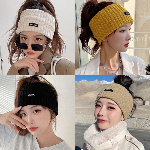  도매짱 그랭크 니트 헤어밴드 넓은 와이드 여자 겨울 골지 머리띠