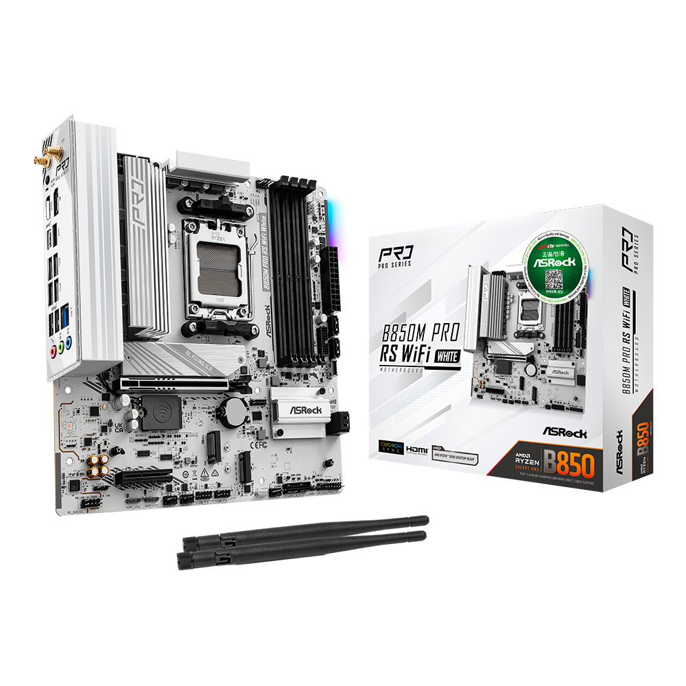 ASRock B850M Pro RS WiFi WHITE 대원씨티에스_이미지
