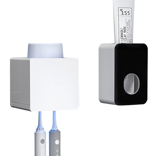 Smabat 무선 칫솔걸이 + 치약 디스펜서 해외구매 (화이트)