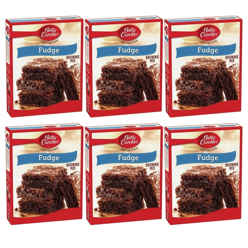 Betty Crocker 베티크로커 브라우니 만들기 믹스 퍼지브라우니 Fudge Brownie 518g 6개