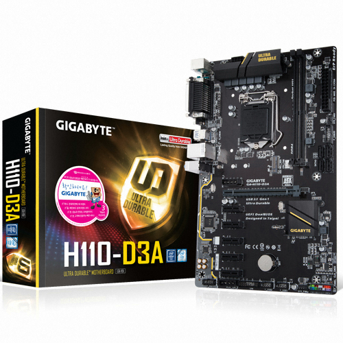 GIGABYTE GA-H110-D3A BTC 듀러블에디션 제이씨현