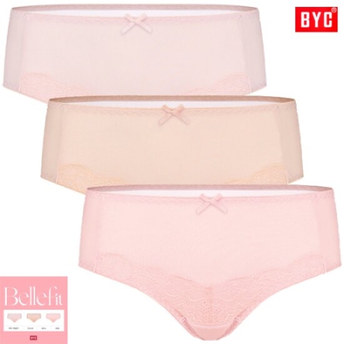  BYC 인견미디레이스여삼각팬티3매입WRR2241