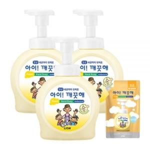 핸드워시 순, 용기, 490ml, 3개 + 리필, 200ml, 1개