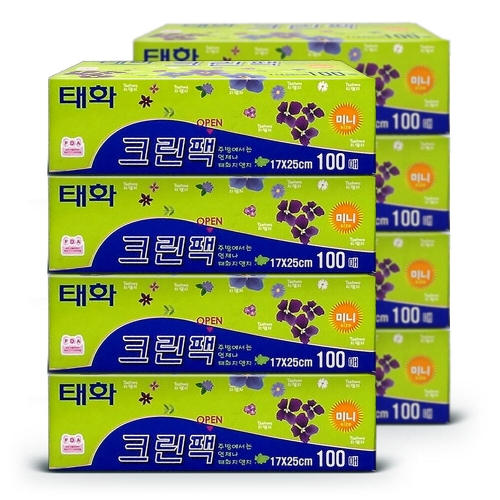 태화 크린팩 17x25cm (미니) 100매 (8개(800매))_이미지