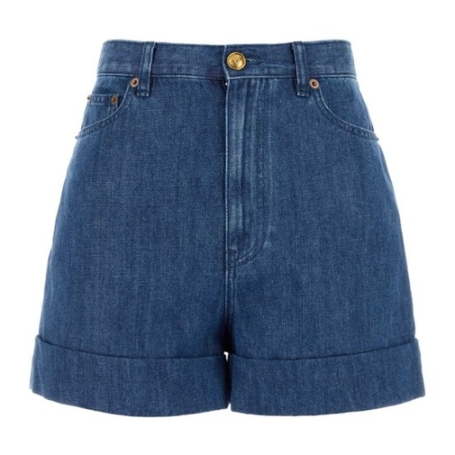 발렌티노 롤드 헴 하이 웨이스트 데님 쇼츠 6B3DD18S94C 558_이미지