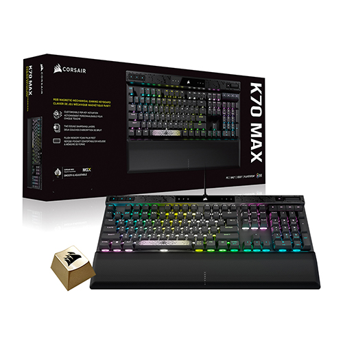 CORSAIR K70 MAX RGB MGX 게이밍 기계식 골드키캡 에디션_이미지