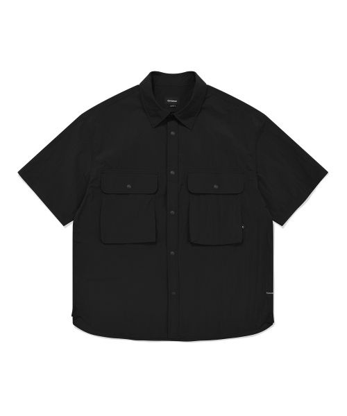 커버낫 COVERNAT 워크 나일론 하프 셔츠 블랙 CO2602SS11BK