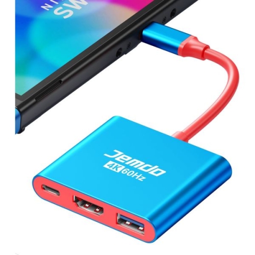 닌텐도 휴대용 3 IN 1 4k/60hz 4k/30hz 스위치 1/2 도킹 스테이션 TYPE-C 허브 USB 0 포트 및 HDMI.._이미지