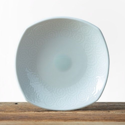 이진 조각목단 사각찬기 소 11.5cm_이미지