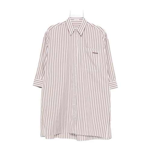 브루넬로쿠치넬리 버티컬 스트라이프 체스트 포켓 셔츠 MH744MR106 C024