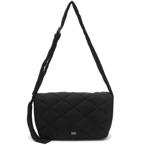 닥스 칼라일 퀼팅 나일론 크로스백 DBBA3FE38BK
