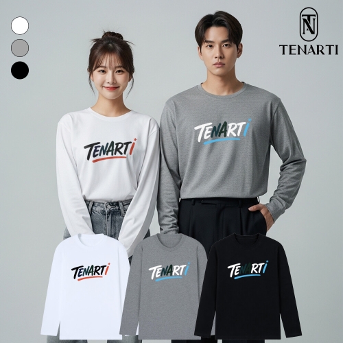 테너티 미니 클로버 베이직 30수 면티 남녀공용 라운드 긴팔 TNT127