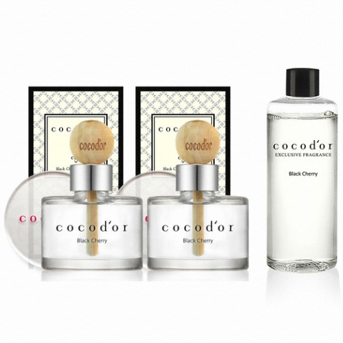 헬스투데이 코코도르 차량용 우드볼 디퓨저 50ml 2개 + 리필액 (1세트)_이미지