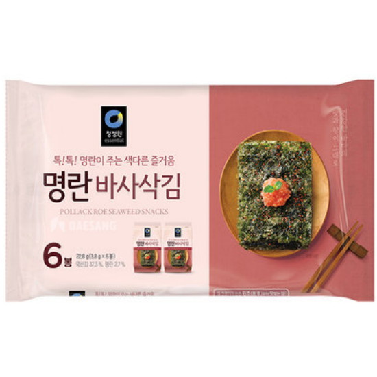 대상 청정원 명란 바사삭김 3.8g (6개)_이미지