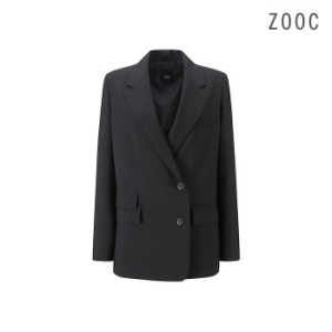 ZOOC 뒷트임 절개 루즈핏 자켓 BK_V241MSF904_이미지
