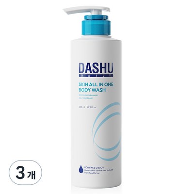 다슈 데일리 스킨 올인원 바디워시 500ml (3개)_이미지