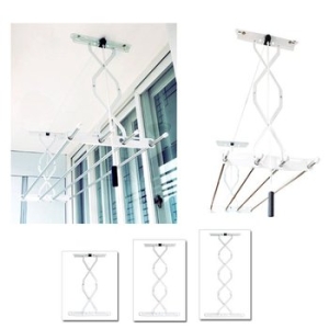 동진산업 둘더스 스텐봉 천장건조대 3단