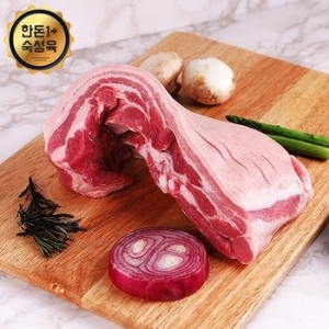 웰굿 국내산 숙성 돼지고기 통삼겹살 1kg (1개)_이미지