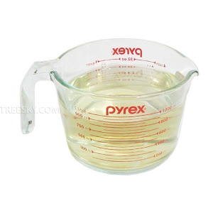 내열유리 손잡이 계량컵-1.0L/1개 532-076