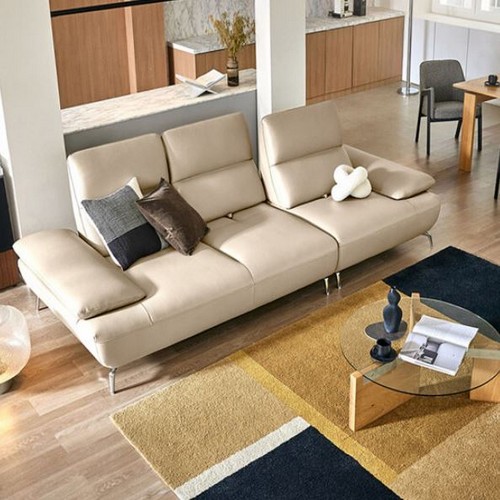 자코모 젬마 스윙 기능성 천연가죽 소파 3.5인용 (스툴별도)_이미지