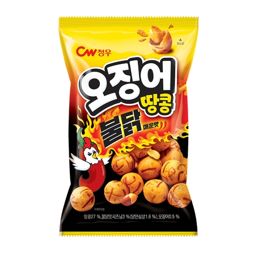 CW청우식품 오징어땅콩 불닭맛 90g (8개)