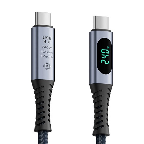 SooPii S42 디스플레이 USB4 C to C타입 케이블 (0.4m)_이미지