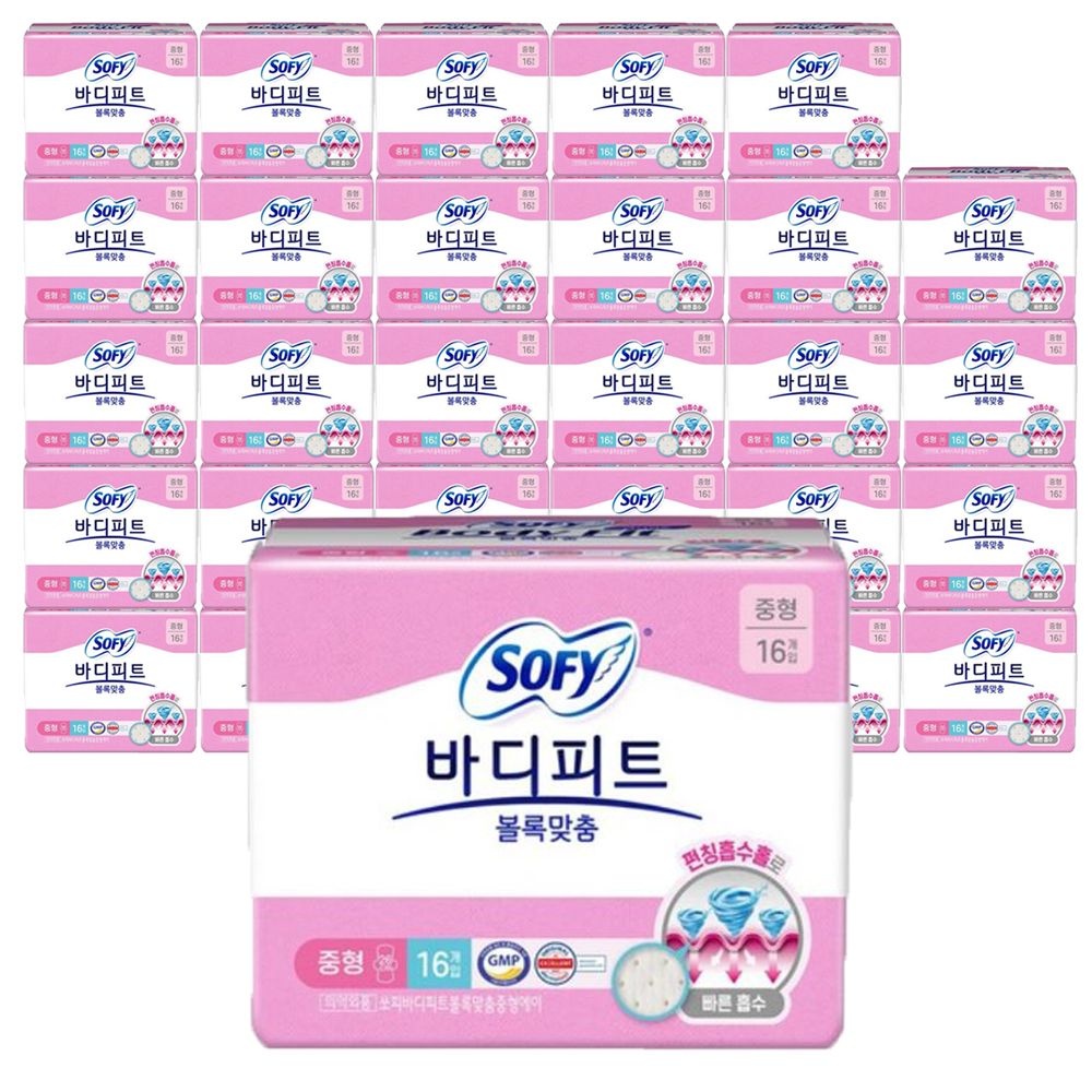 쏘피 바디피트 볼록맞춤 중형 16개 (30팩(480개))_이미지